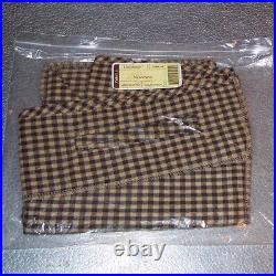 Longaberger Khaki Check NEWSPAPER Basket Liner. EXCEPTIONALLY RARE Free Ship