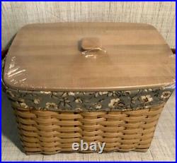 Longaberger Khaki Check NEWSPAPER Basket Liner. EXCEPTIONALLY RARE Free Ship