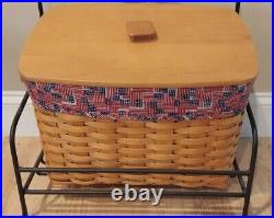 Longaberger Khaki Check NEWSPAPER Basket Liner. EXCEPTIONALLY RARE Free Ship