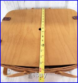 Longaberger LARGE Reunion Picnic Basket 18X 16X 9.5 Protector & Riser Rare
