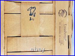 Longaberger LARGE Reunion Picnic Basket 18X 16X 9.5 Protector & Riser Rare