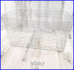 Longaberger LARGE Reunion Picnic Basket 18X 16X 9.5 Protector & Riser Rare