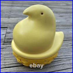 Longaberger LARGE Yellow Easter Peep Ceramic Top Basket Protector 2012 Signed Longaberger LARGE Yellow Easter Peep Ceramic Top Basket Protector 2012 Signed