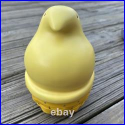 Longaberger LARGE Yellow Easter Peep Ceramic Top Basket Protector 2012 Signed Longaberger LARGE Yellow Easter Peep Ceramic Top Basket Protector 2012 Signed