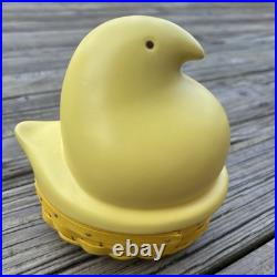 Longaberger LARGE Yellow Easter Peep Ceramic Top Basket Protector 2012 Signed Longaberger LARGE Yellow Easter Peep Ceramic Top Basket Protector 2012 Signed
