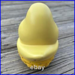 Longaberger LARGE Yellow Easter Peep Ceramic Top Basket Protector 2012 Signed Longaberger LARGE Yellow Easter Peep Ceramic Top Basket Protector 2012 Signed
