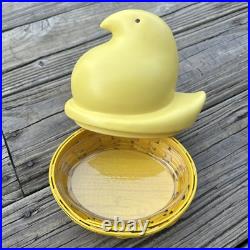 Longaberger LARGE Yellow Easter Peep Ceramic Top Basket Protector 2012 Signed Longaberger LARGE Yellow Easter Peep Ceramic Top Basket Protector 2012 Signed