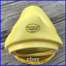 Longaberger LARGE Yellow Easter Peep Ceramic Top Basket Protector 2012 Signed Longaberger LARGE Yellow Easter Peep Ceramic Top Basket Protector 2012 Signed