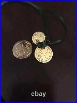 Longaberger LUCKY WISH St Patrick Basket Set Lid w Coin Knob & TIE On 3 Coin
