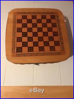 Longaberger Large 15x15 Father's Day 2001 Checkerboard Basket SET & CHECKERS