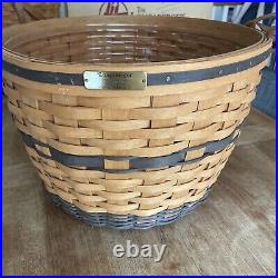 Longaberger Large 1991 J. W. Collection Corn Basket with Protector 17 Diameter