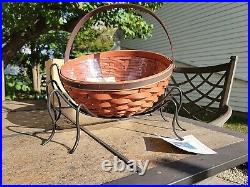 Longaberger Large Autumn Treats Basket & Wrought Iron Spider Legs Set HALLOWEEN