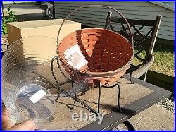 Longaberger Large Autumn Treats Basket & Wrought Iron Spider Legs Set HALLOWEEN