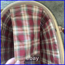 Longaberger Large Boardwalk Basket 2003 -Basket, Zipper Liner, Protector, Leather