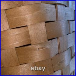 Longaberger Large Boardwalk Basket 2003 -Basket, Zipper Liner, Protector, Leather