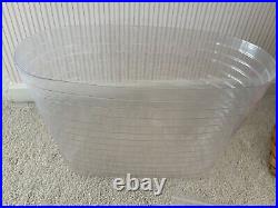 Longaberger Large Boardwalk Basket 2 Liners & Protector Excellent Condition