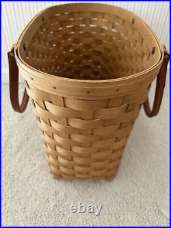 Longaberger Large Boardwalk Basket 2 Liners & Protector Excellent Condition