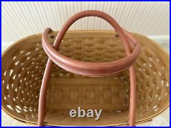 Longaberger Large Boardwalk Basket 2 Liners & Protector Excellent Condition