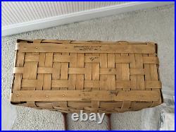 Longaberger Large Boardwalk Basket 2 Liners & Protector Excellent Condition