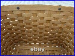 Longaberger Large Boardwalk Basket 2 Liners & Protector Excellent Condition