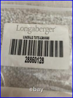 Longaberger Large Boardwalk Basket 2 Liners & Protector Excellent Condition