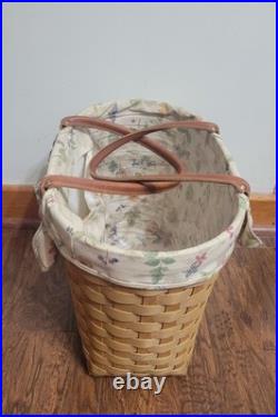 Longaberger Large Boardwalk Basket Liner Protector Beach Picnic Tote Longaberger Large Boardwalk Basket Liner Protector Beach Picnic Tote