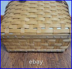 Longaberger Large Boardwalk Basket Liner Protector Beach Picnic Tote Longaberger Large Boardwalk Basket Liner Protector Beach Picnic Tote