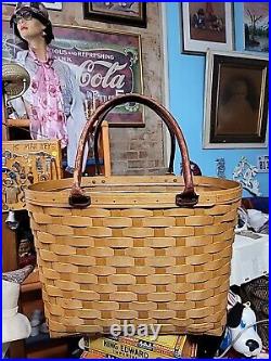 Longaberger Large Boardwalk Basket, Protector, 2001, Good Ol Summertime