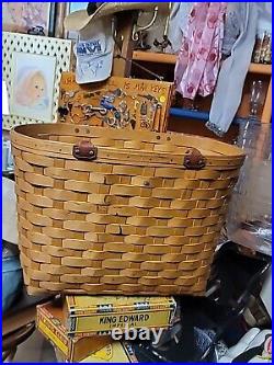 Longaberger Large Boardwalk Basket, Protector, 2001, Good Ol Summertime