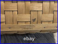 Longaberger Large Desktop Basket withProtector/Floral Liner and Dividers 3 Baskets Longaberger Large Desktop Basket withProtector/Floral Liner and Dividers 3 Baskets
