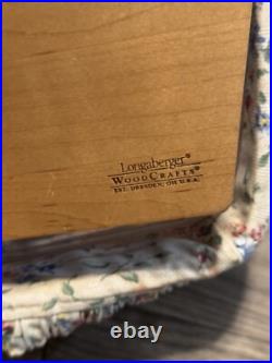 Longaberger Large Desktop Basket withProtector/Floral Liner and Dividers 3 Baskets Longaberger Large Desktop Basket withProtector/Floral Liner and Dividers 3 Baskets