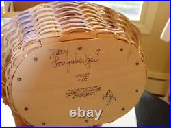 Longaberger Large Easter Basket Set 2004 WW Signed Mary Longaberger 7 with Extra
