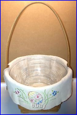 Longaberger Large Easter Basket Set with Tie-On-NEW