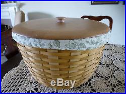 Longaberger Large Ficus Basket Set with Wrought Iron Plant Stand Rare