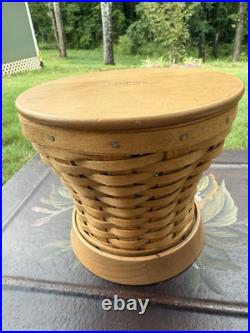 Longaberger Large Glass Etched Hurricane With Woven Pedestal Stand New Longaberger Large Glass Etched Hurricane With Woven Pedestal Stand New