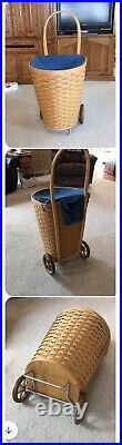 Longaberger Large Hostess Shopping Cart Basket-Liner-Protector Set Combo Retired