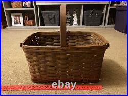 Longaberger Large Market Basket Fixed Handle Pre 1978 Before Signing See Pic