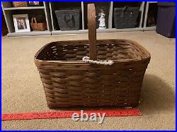 Longaberger Large Market Basket Fixed Handle Pre 1978 Before Signing See Pic