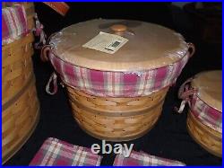 Longaberger Large Medium Small Bushel Basket Lot-Thanksgiving/Christmas Baskets