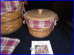 Longaberger Large Medium Small Bushel Basket Lot-Thanksgiving/Christmas Baskets