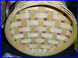 Longaberger Large Medium Small Bushel Basket Lot-Thanksgiving/Christmas Baskets