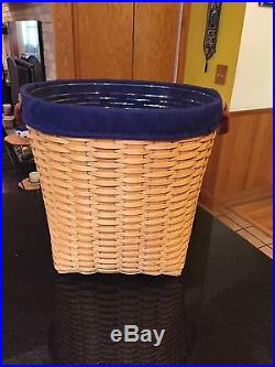 Longaberger Large Oval Waste Basket Set