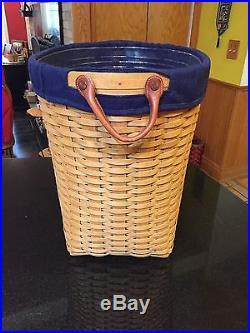 Longaberger Large Oval Waste Basket Set