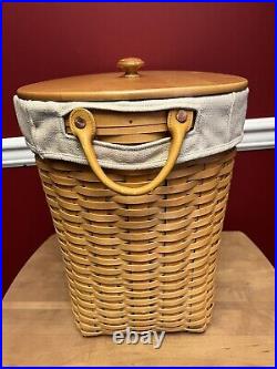 Longaberger Large Oval Waste Basket or Small Hamper Basket Set