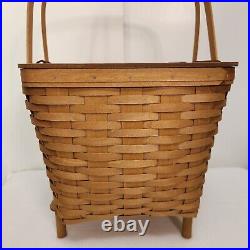 Longaberger Large Picnic Basket+Liner+Plastic Prot. ROMANTIC COUNTRY TAILGATING