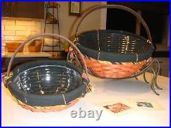 Longaberger Large and Small Autumn Treats Basket Sets & Wrought Iron Spider Legs