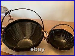 Longaberger Large and Small Autumn Treats Basket Sets & Wrought Iron Spider Legs