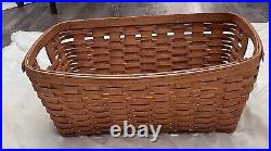Longaberger Laundry Basket With Carrying Handles- 1990 23x 17 And 9.2 Height