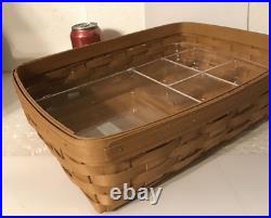 Longaberger Letter Tray Basket 2006 with 6 way Divided Protector