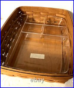 Longaberger Letter Tray Basket 2006 with 6 way Divided Protector